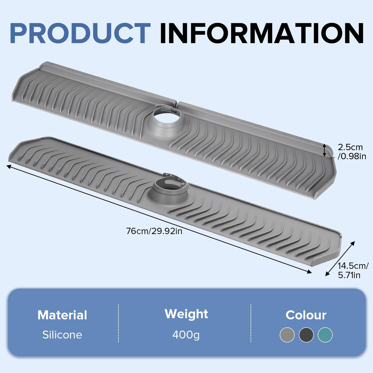 XAUXAGL flexible silicone material offers durable, easy-to-clean performance