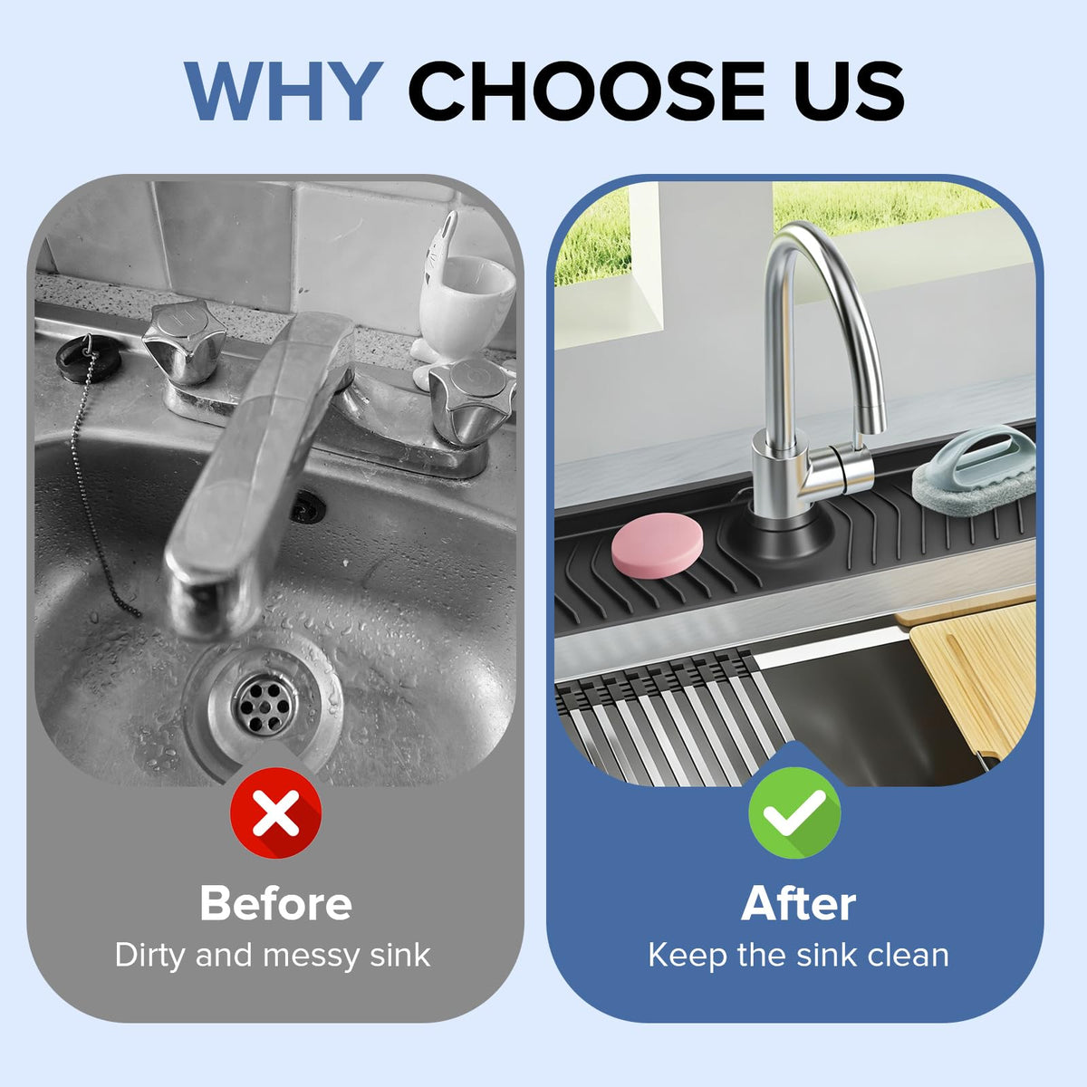 XAUXAGL Upgraded design for kitchen and bathroom use.