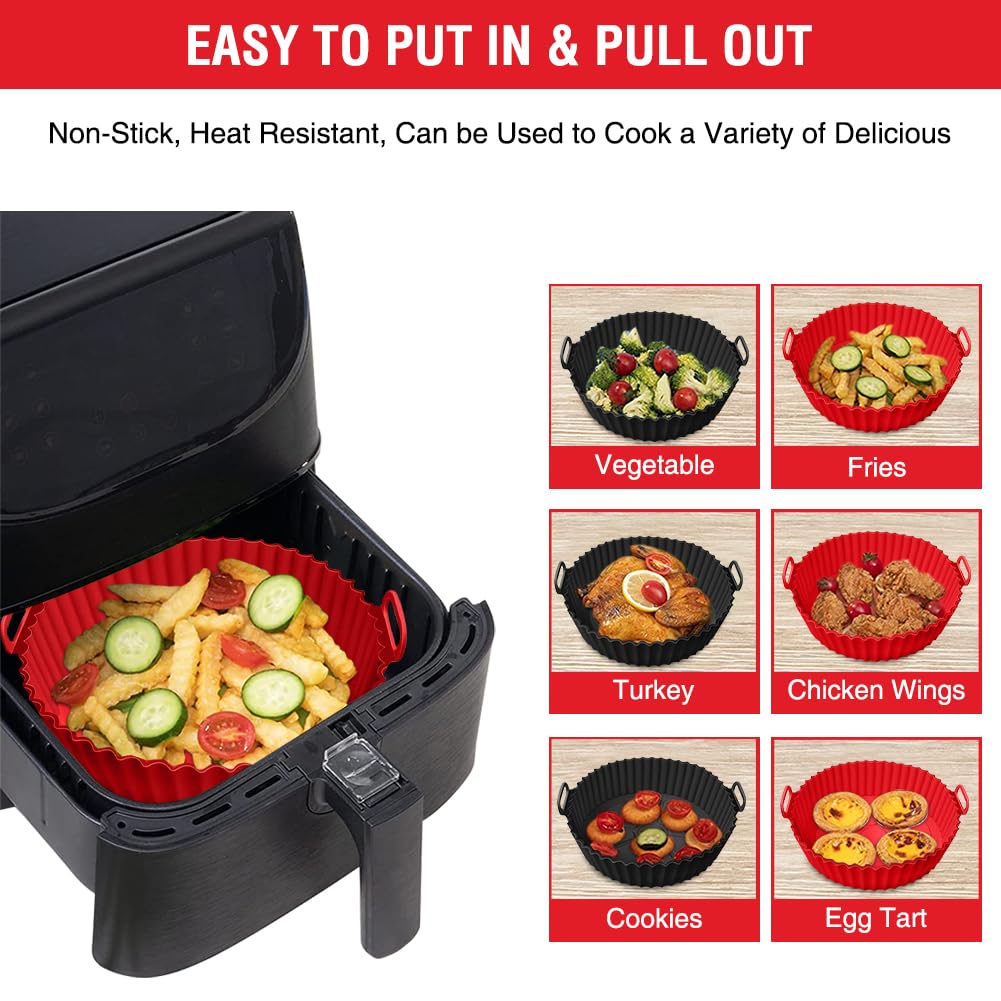 Xabzhzn liner compatible with Gourmia 4qt keeps air fryer clean.