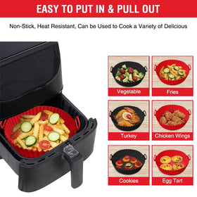 Xabzhzn liner compatible with Gourmia 4qt keeps air fryer clean.