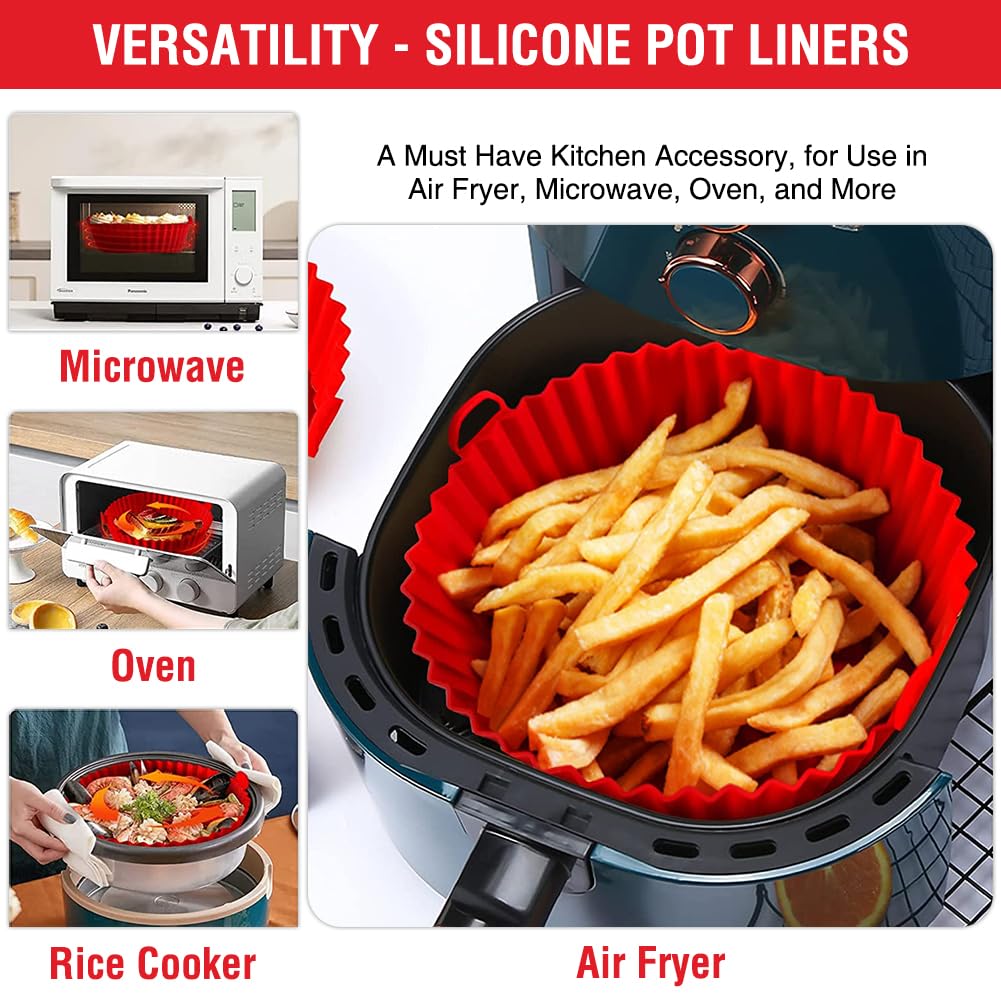 Xabzhzn silicone insert for Ultrean 4qt promotes even browning.
