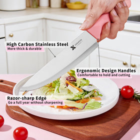 XANAPON 8-inch bread knife showing a serrated edge for clean slices.