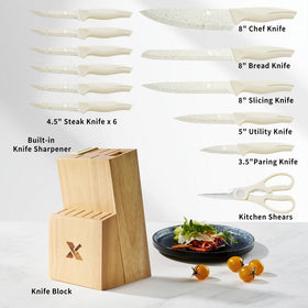 XANAPON ceramic-coated blades provide smooth slicing with reduced sticking