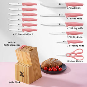 XANAPON 8-inch chef knife with durable high-carbon stainless steel.