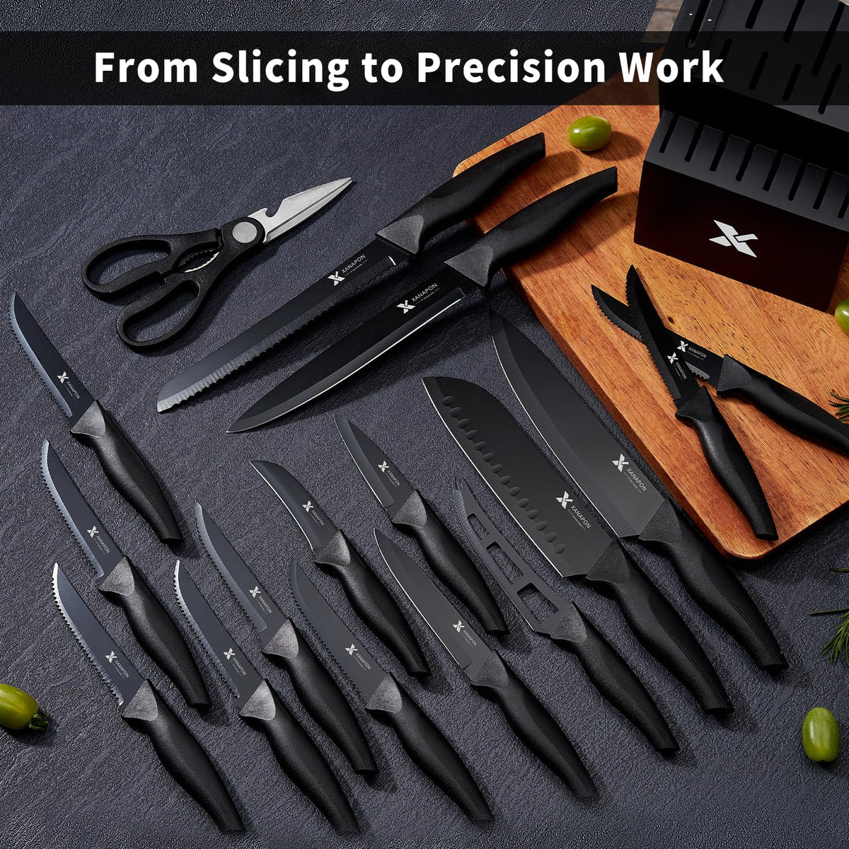 XANAPON 8-inch chef knife for precise slicing and dicing
