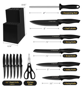 XANAPON block with knives organized for easy kitchen access.