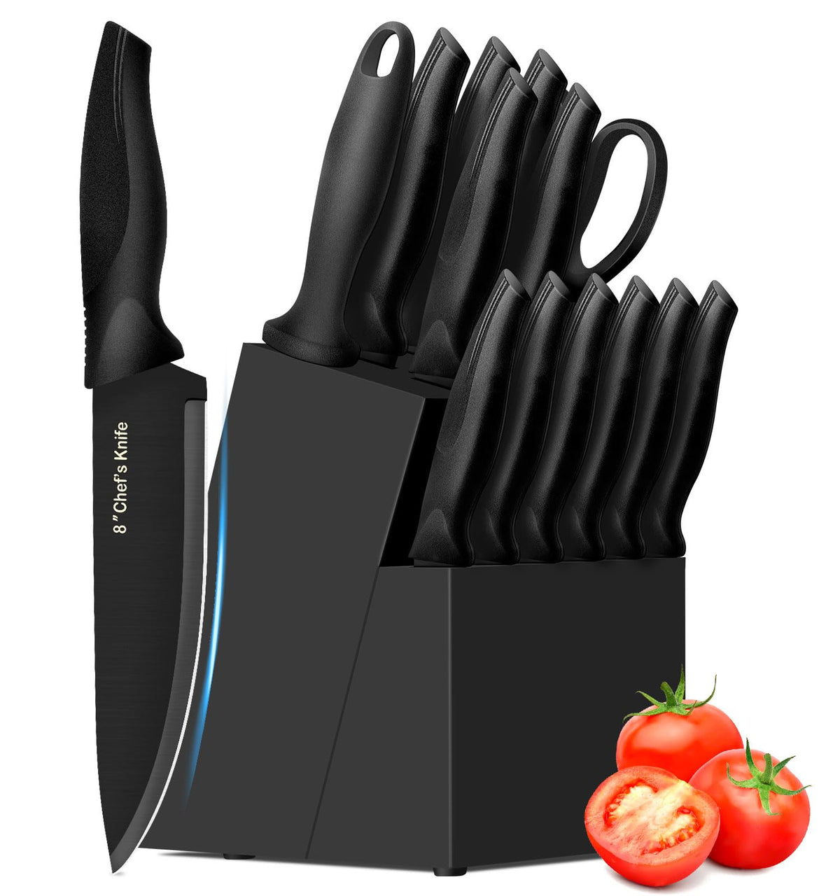 XANAPON knife set full tang construction for balanced cutting.