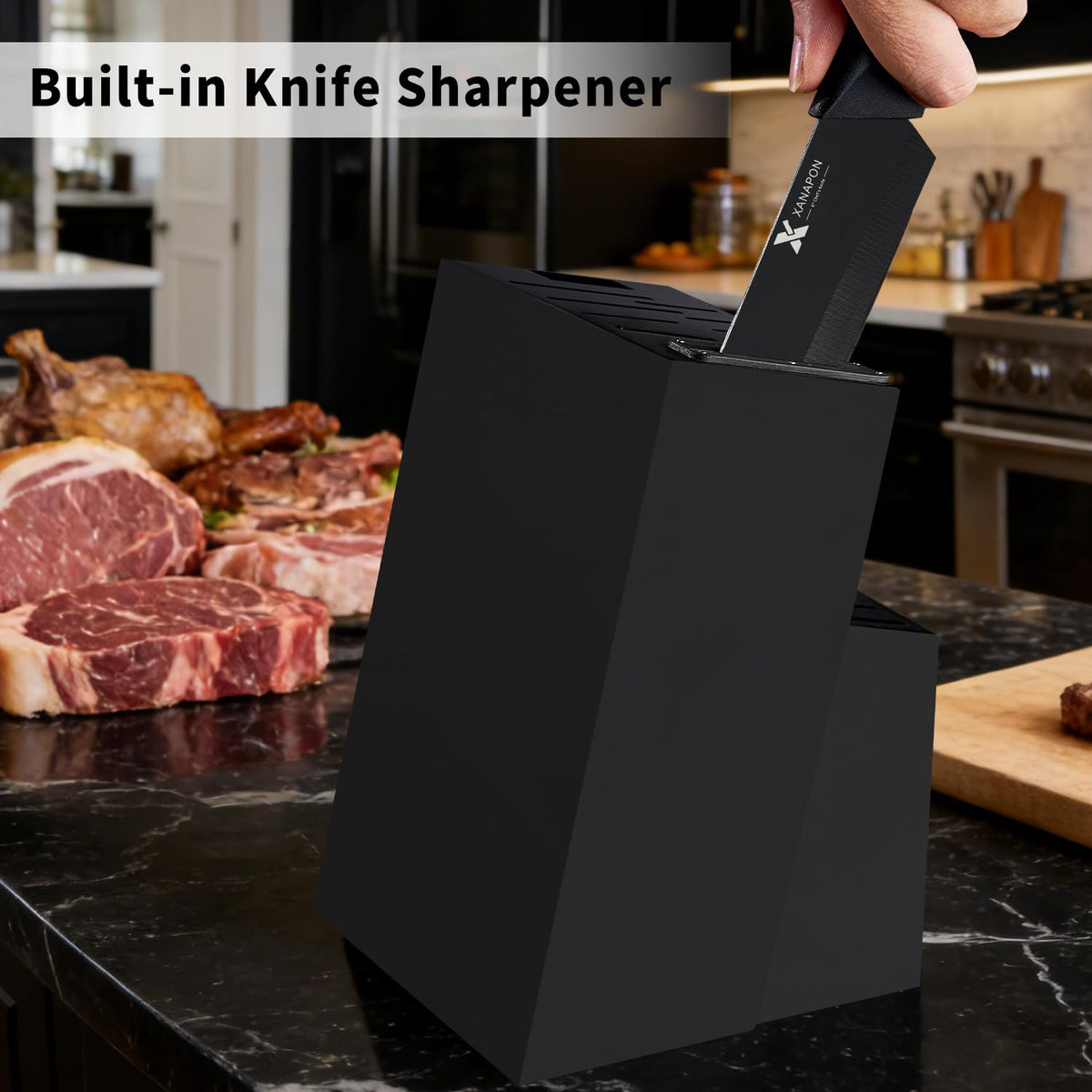 XANAPON 8-inch slicing knife ideal for even meat and produce cuts