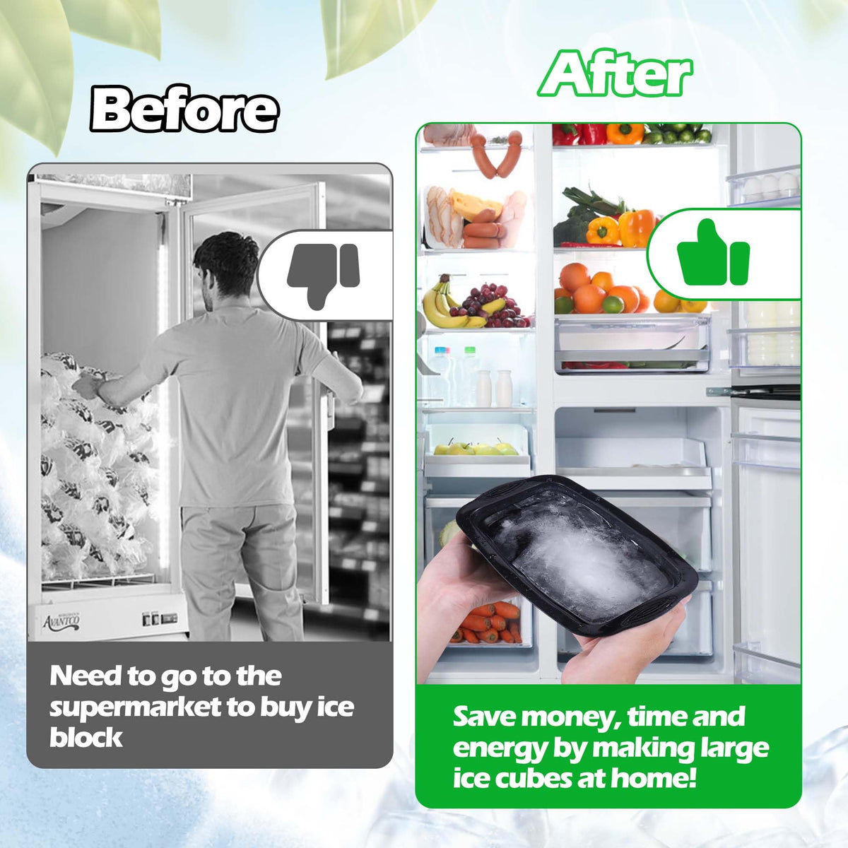 XANGNIER easy-release ice cubes pop out quickly.