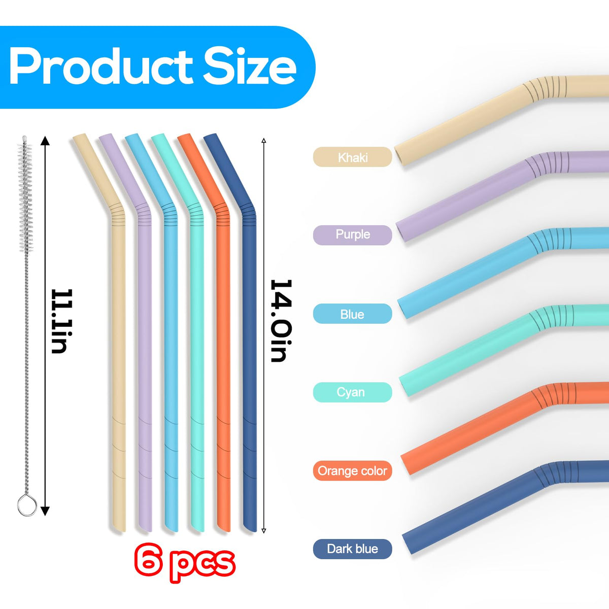 XANGNIER pastel six-pack with cleaning brush, convenient for families.