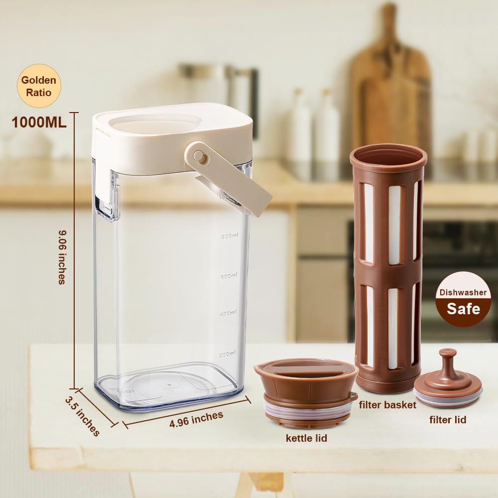 Xarfxco leak-proof lid enables portable cold brew anywhere.