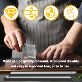 XARILK 1500-grit diamond stone for near-polish finish on chef knives.