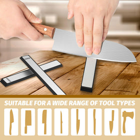 XARILK 800-grit diamond stone for smoothing edges on everyday cutlery.
