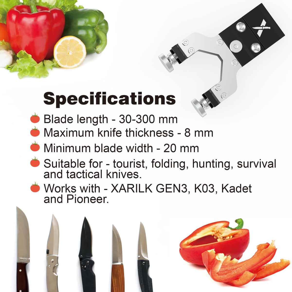 XARILK durable clamp delivers precise control for EDC and outdoor blades.