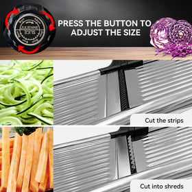 XAYCDEHN mandoline slicer stainless steel blades deliver sharp, precise cuts.