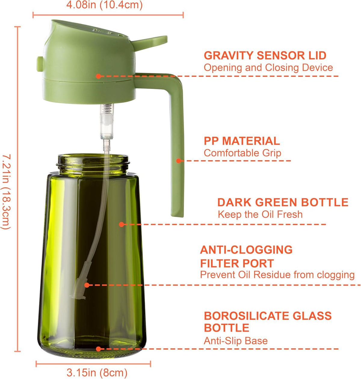XBllcyiv olive oil dispenser pour spray supports both pour and spray for versatile cooking.