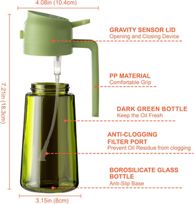 XBllcyiv olive oil dispenser pour spray supports both pour and spray for versatile cooking.