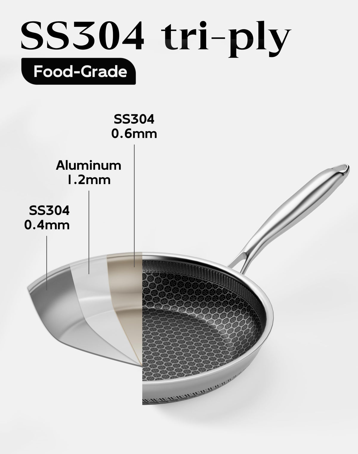 XBM oven-safe design handles high-heat finishing up to 500°F