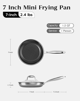 XBM tri-ply stainless steel core highlighted for even heating across cookware