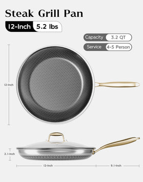 XBM tri-ply stainless steel interior highlights durable build and even heat distribution.