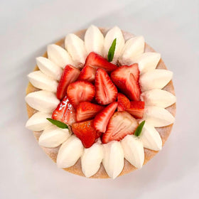 Xcake Lcook strawberry mold creates ice cubes for cool drinks.