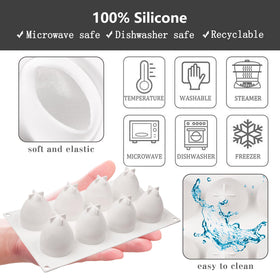 Xcake Lcook silicone close-up highlighting flexible release and easy unmold.