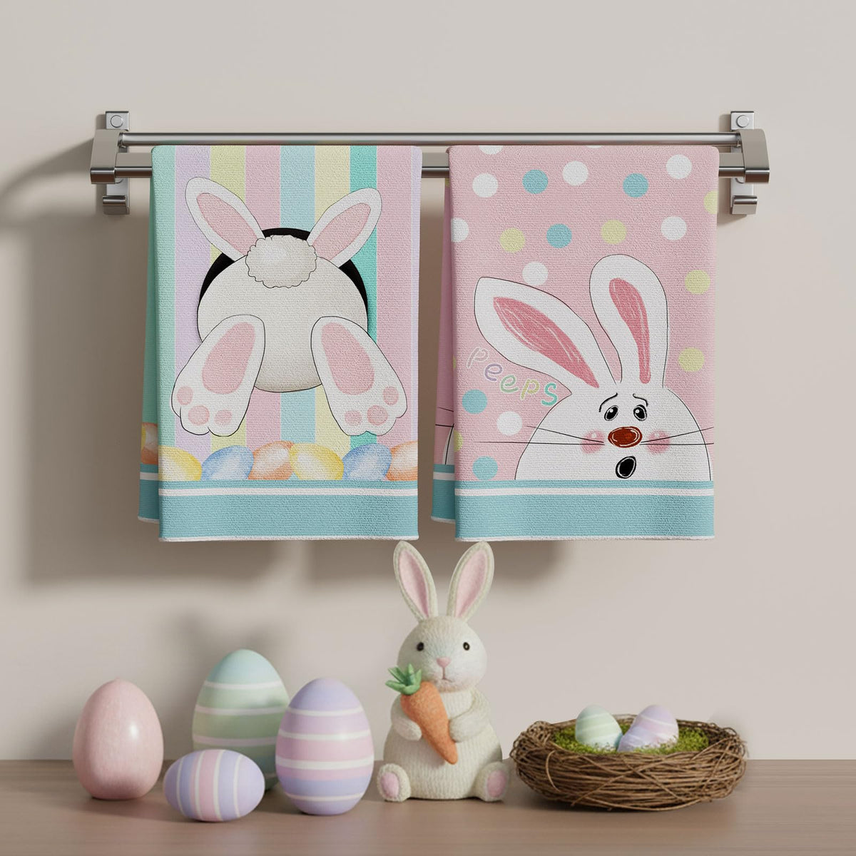 XCHI kitchen-decor dish towels brighten your space while drying dishes with soft texture.