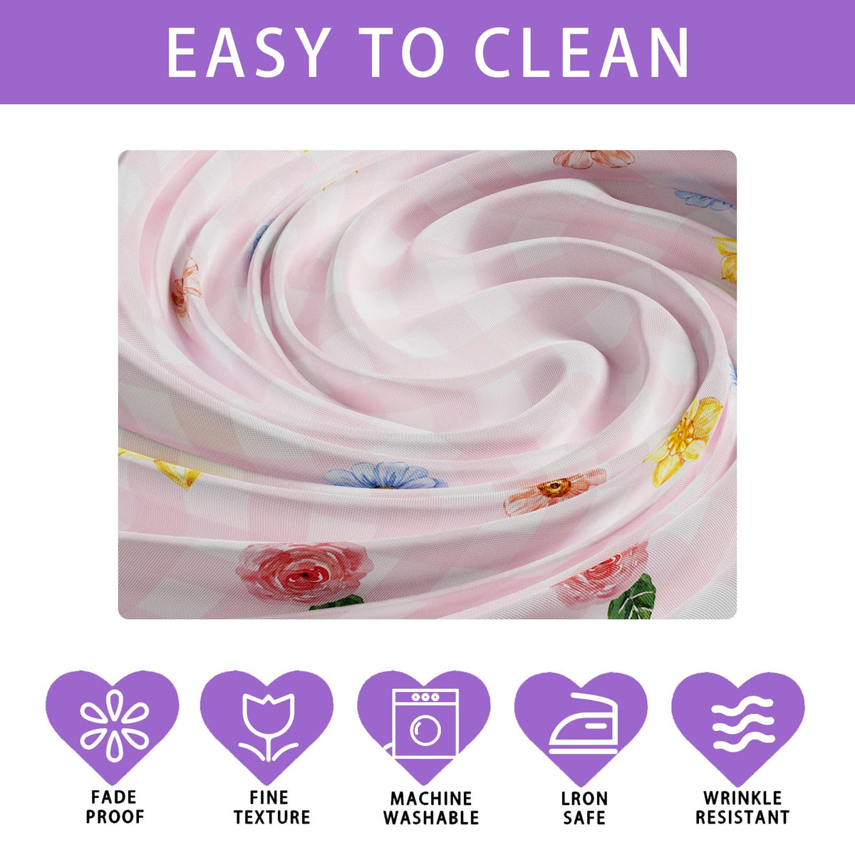 XCHI washable tablecloth for quick cleanup after meals
