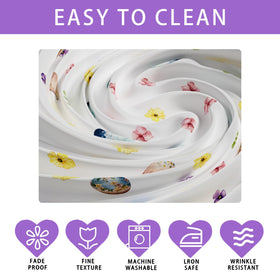XCHI washable tablecloth ready for machine wash after messy meals