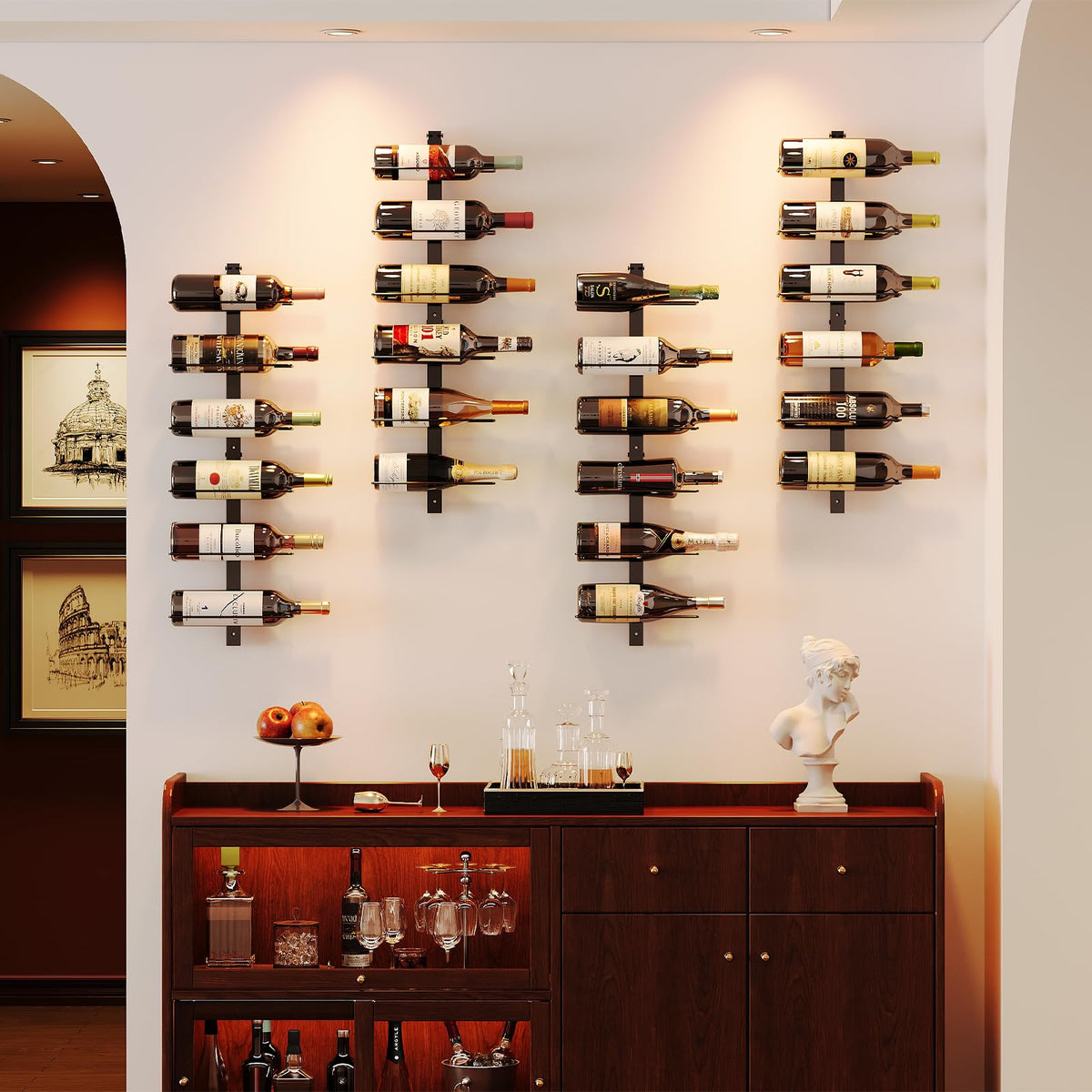 Detachable 3-pack bottle holders illustrating flexible expansion for collections