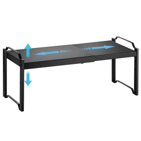 X-cosrack expandable cabinet shelf with adjustable length for flexible kitchen storage.