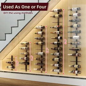 Modular X-cosrack units assembled on wall for scalable wine display
