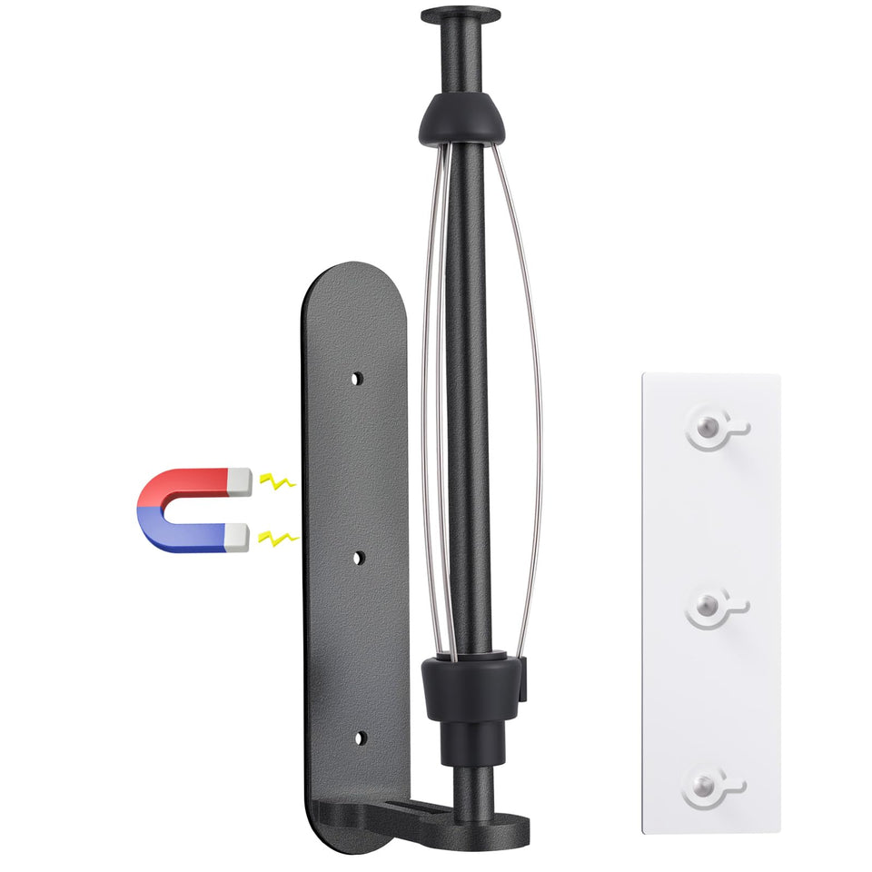 XEEFAN magnetic paper towel holder on fridge door, secure hold for busy kitchens.
