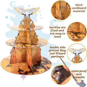 XEFINAL wizard cupcake stand assembled as a centerpiece
