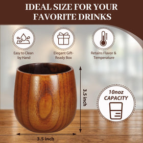 Xekley 2-pack charred wooden bourbon glasses show craftsmanship