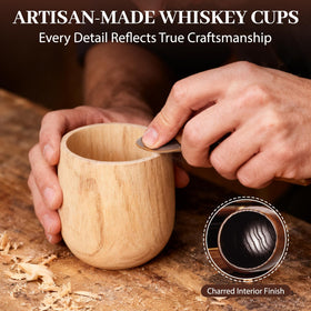 Xekley handcrafted woodgrain tumbler for rustic whiskey rituals