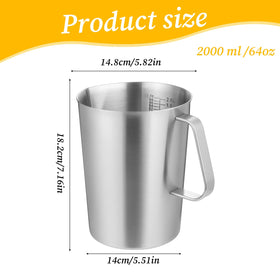 Xelsluthe measuring cup with engraved oz and ml markings for precise measurements