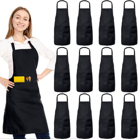 XEMGUE bib apron front pocket detail showing two spacious pockets for quick tool access