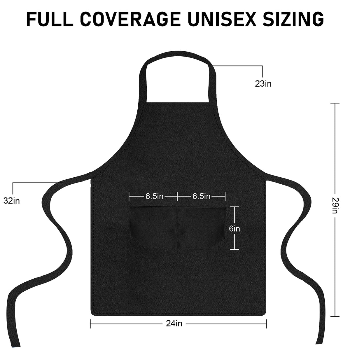 XEMGUE bib apron two pockets visible for easy access to utensils and notes
