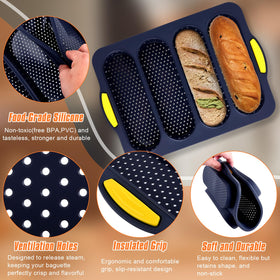 XenMee silicone bread mold safe for dishwasher and microwave use.