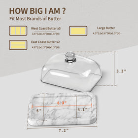 XenMee marble dish cool surface keeps butter at the right spreadable temperature