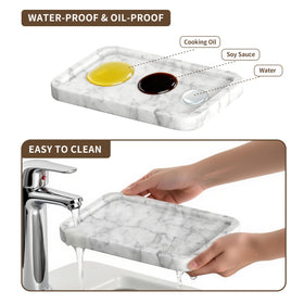 XenMee marble dish large capacity holds two sticks of butter