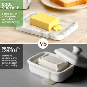 XenMee marble base is sturdy and non-slip for confident scooping