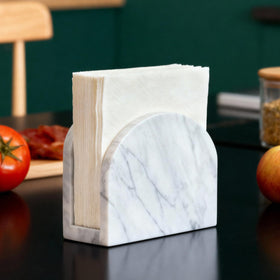 XenMee marble napkin holder on kitchen counter for everyday use