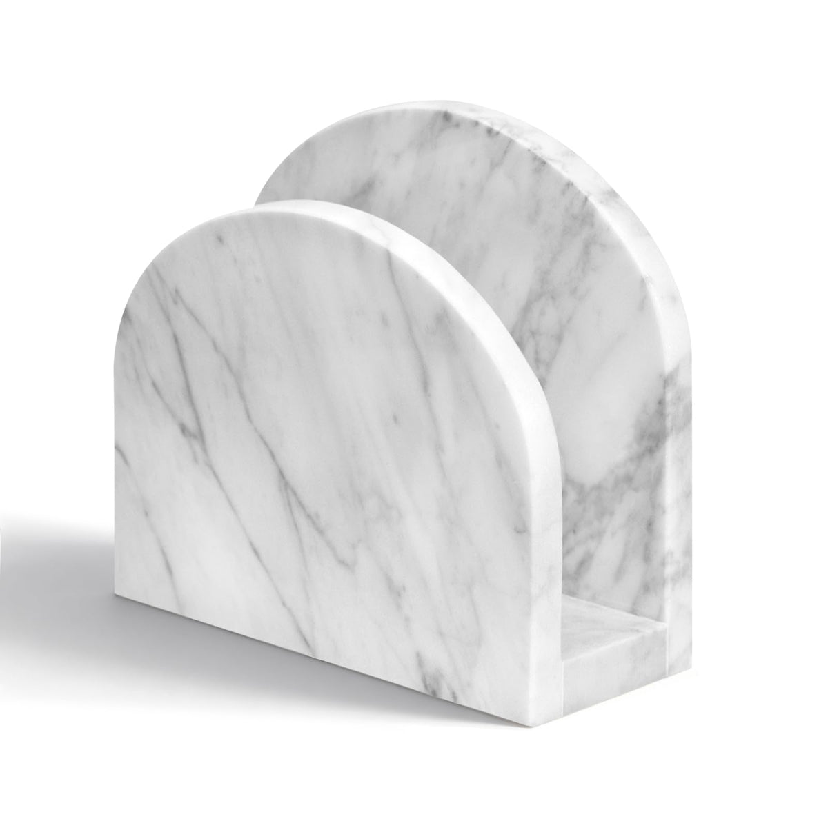 XenMee marble napkin holder on tabletop showing natural veining for elevated table setting