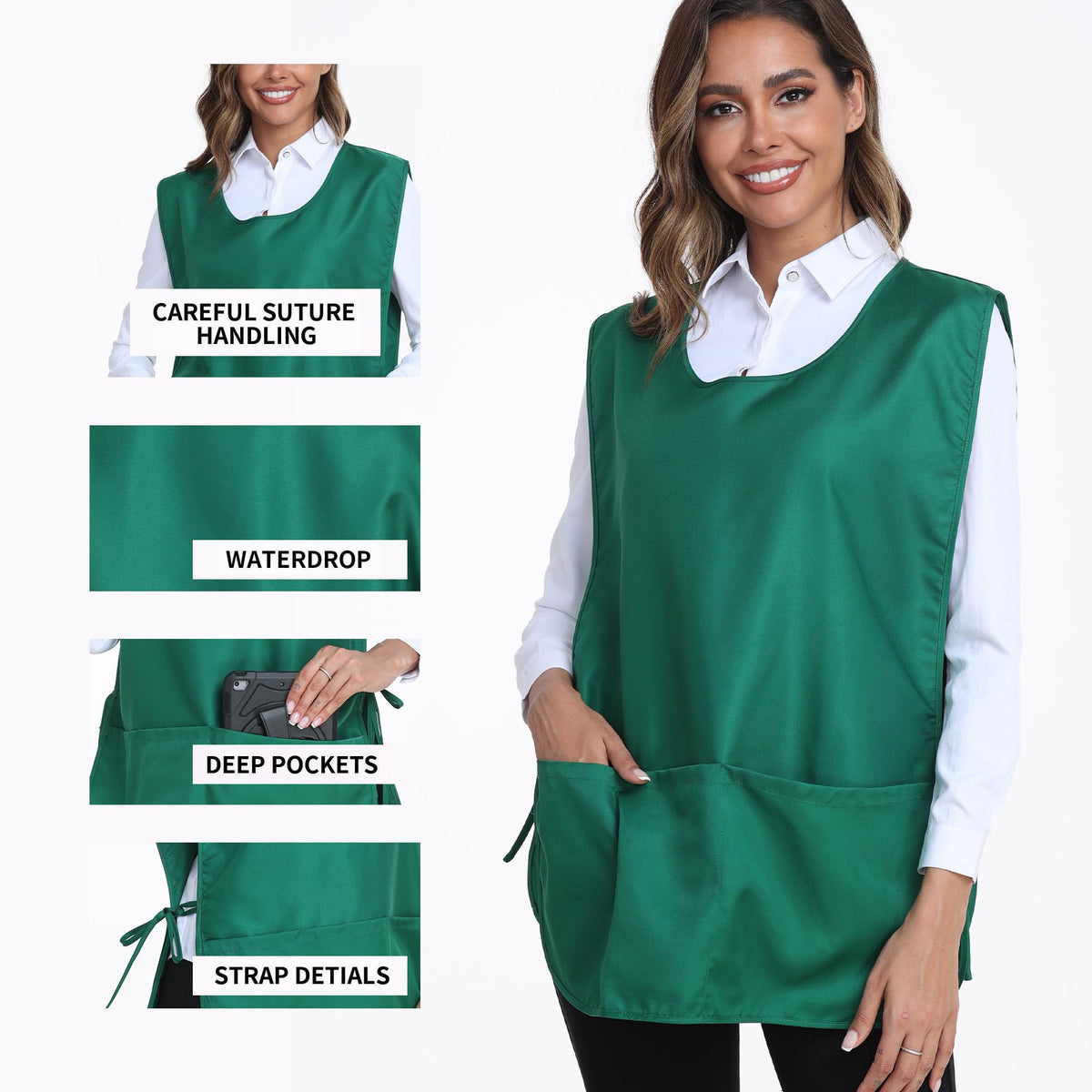 Xeoxarel universal apron soft polyester fabric for all day comfort
