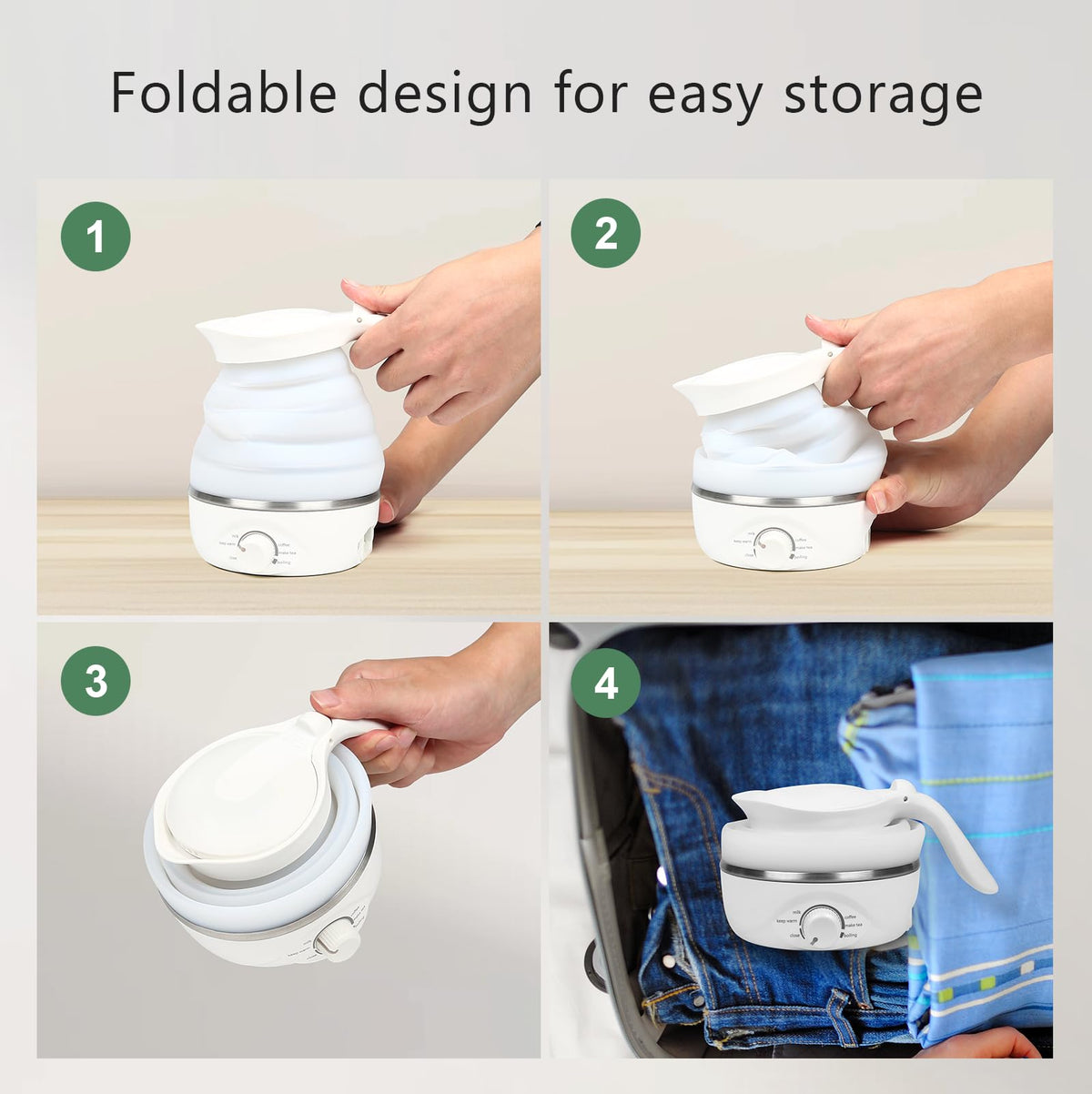 Xfbaozxy five-temperature settings enable precise sipping for tea, coffee, or hot water.
