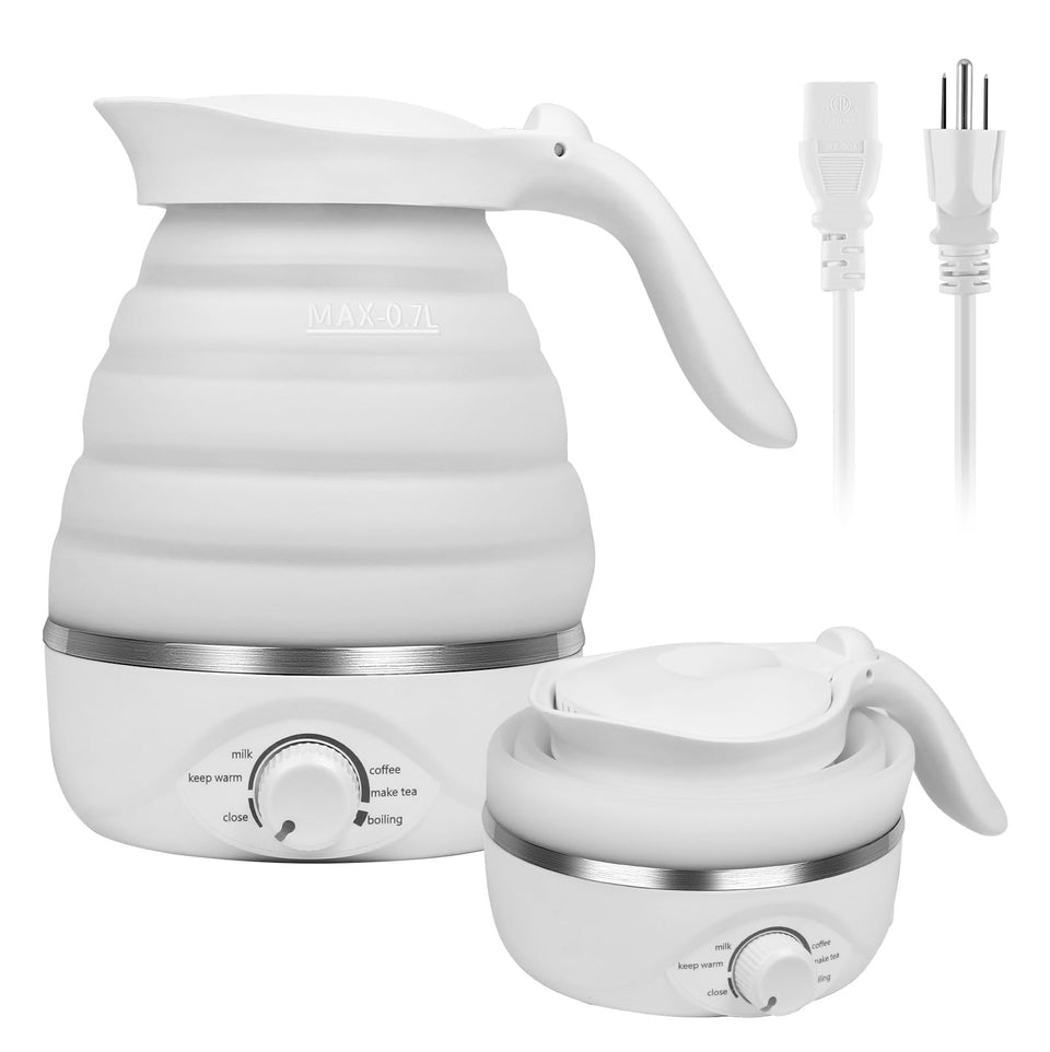 Xfbaozxy travel foldable kettle shows compact design for quick hot drinks on the go.