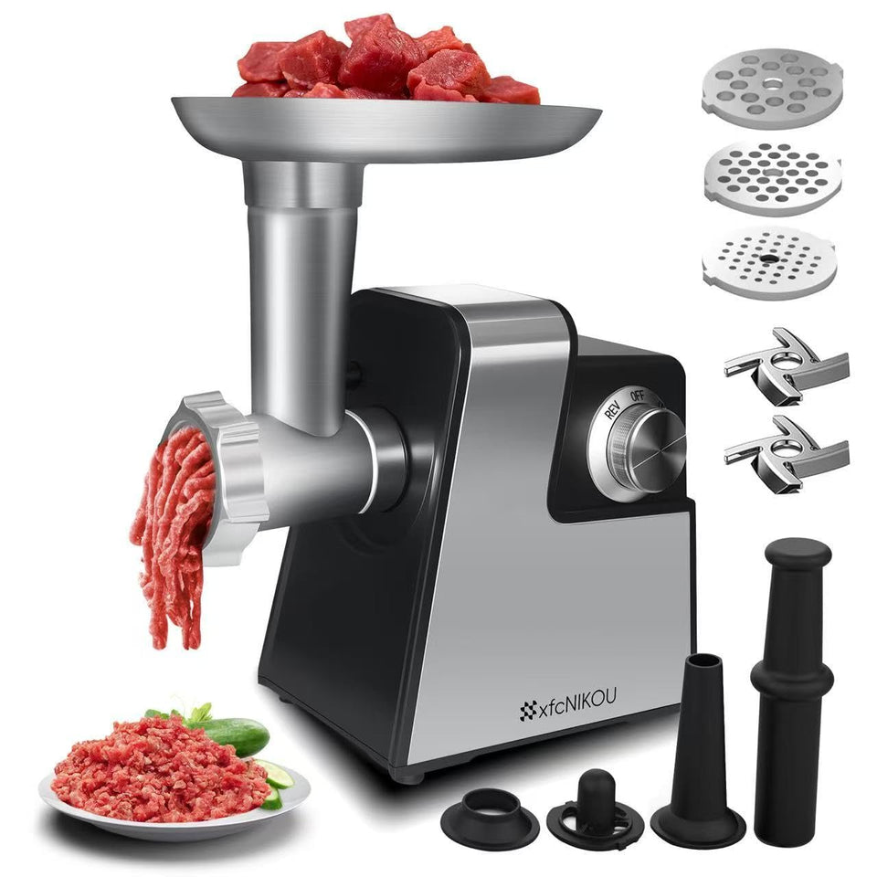 XFCNIKOU electric meat grinder for efficient home grinding and quick meals.