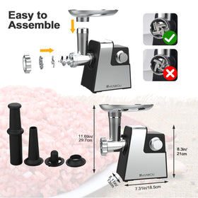 XFCNIKOU non-slip base keeps the grinder steady during high power bursts.